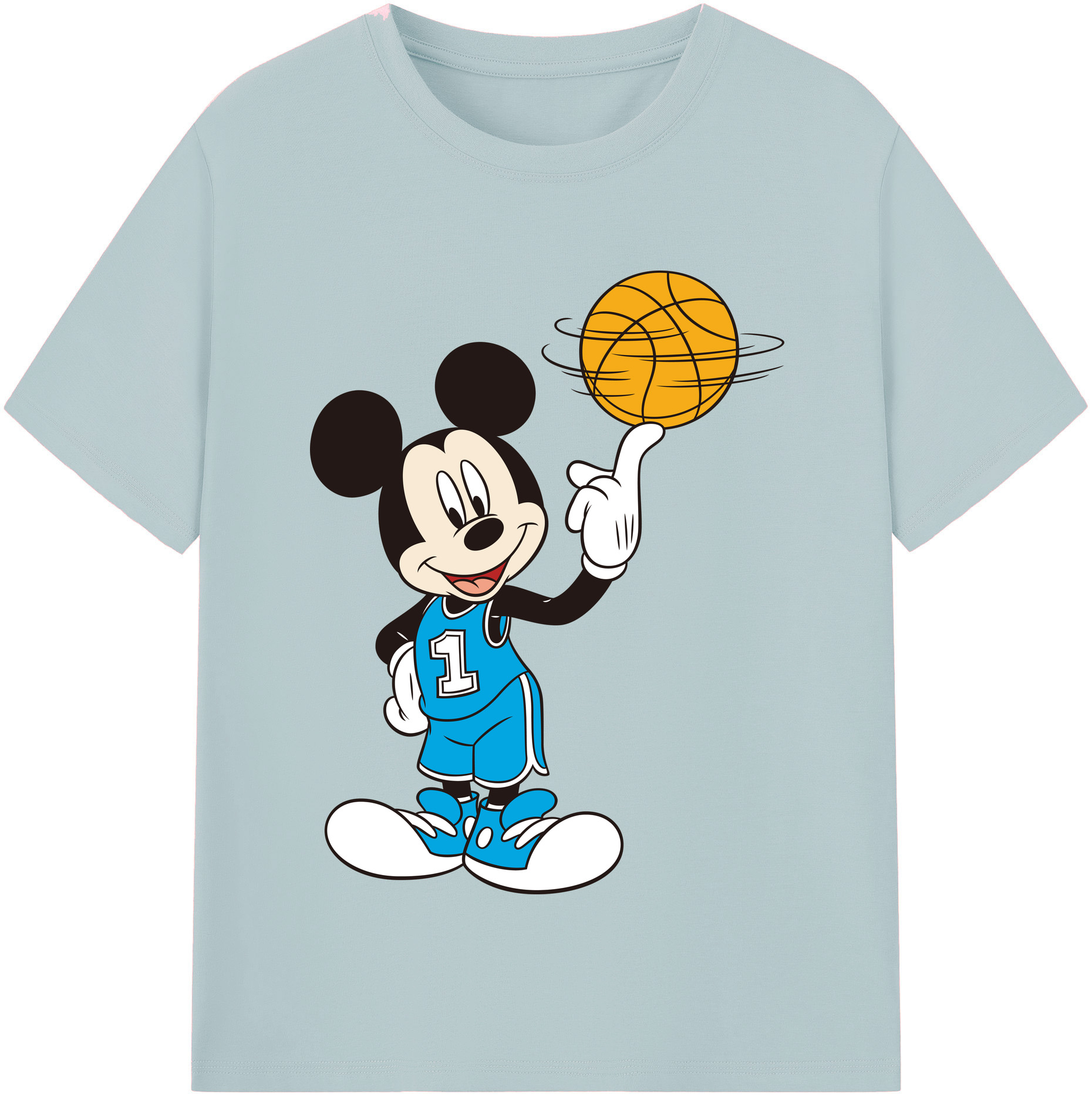 （画像用） ミッキーマウス Mickey Mouse 綿100％半袖Tシャツ（フロントプリント）